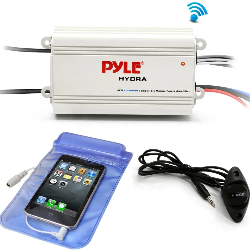 Marine Amplifier 200W Bluetooth Waterproof White