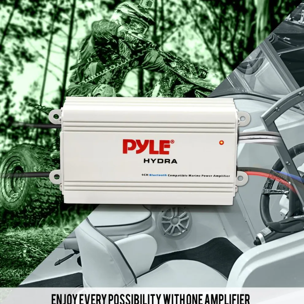 Marine Amplifier 200W Bluetooth Waterproof White