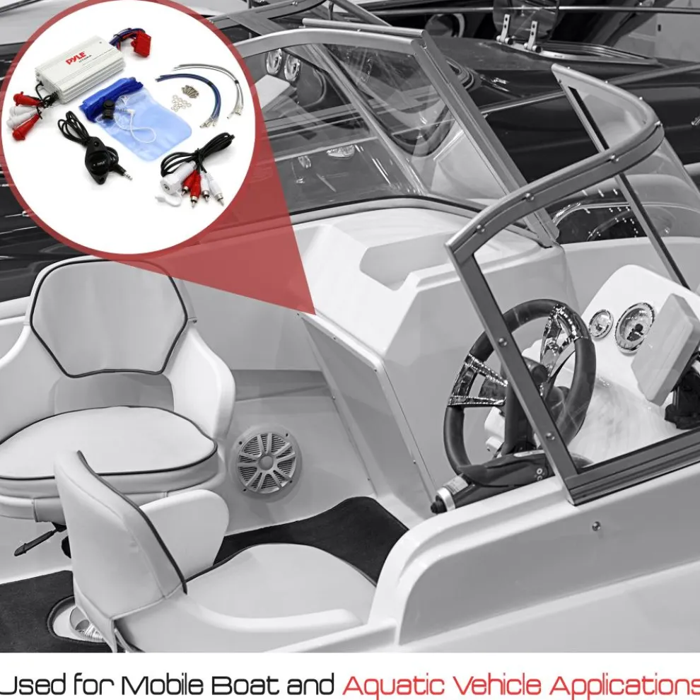 Marine Amplifier 200W Bluetooth Waterproof White