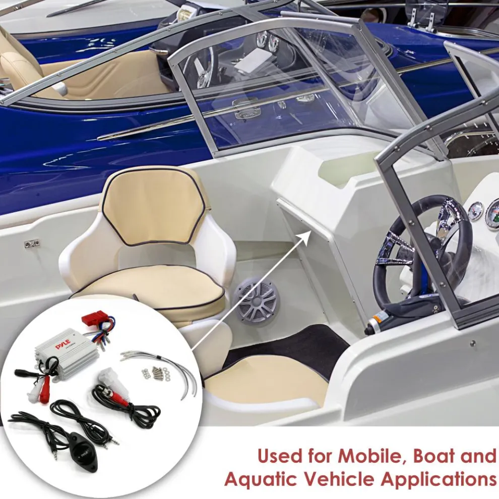 Marine Amplifier 200W Bluetooth Waterproof Compact Audio System