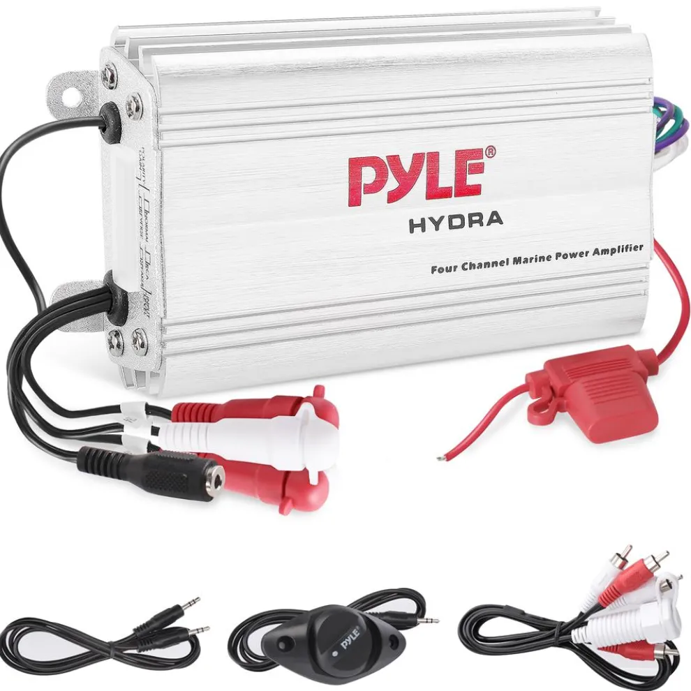 Marine Amplifier 400W Waterproof 4-Channel RCA Input Remote Control