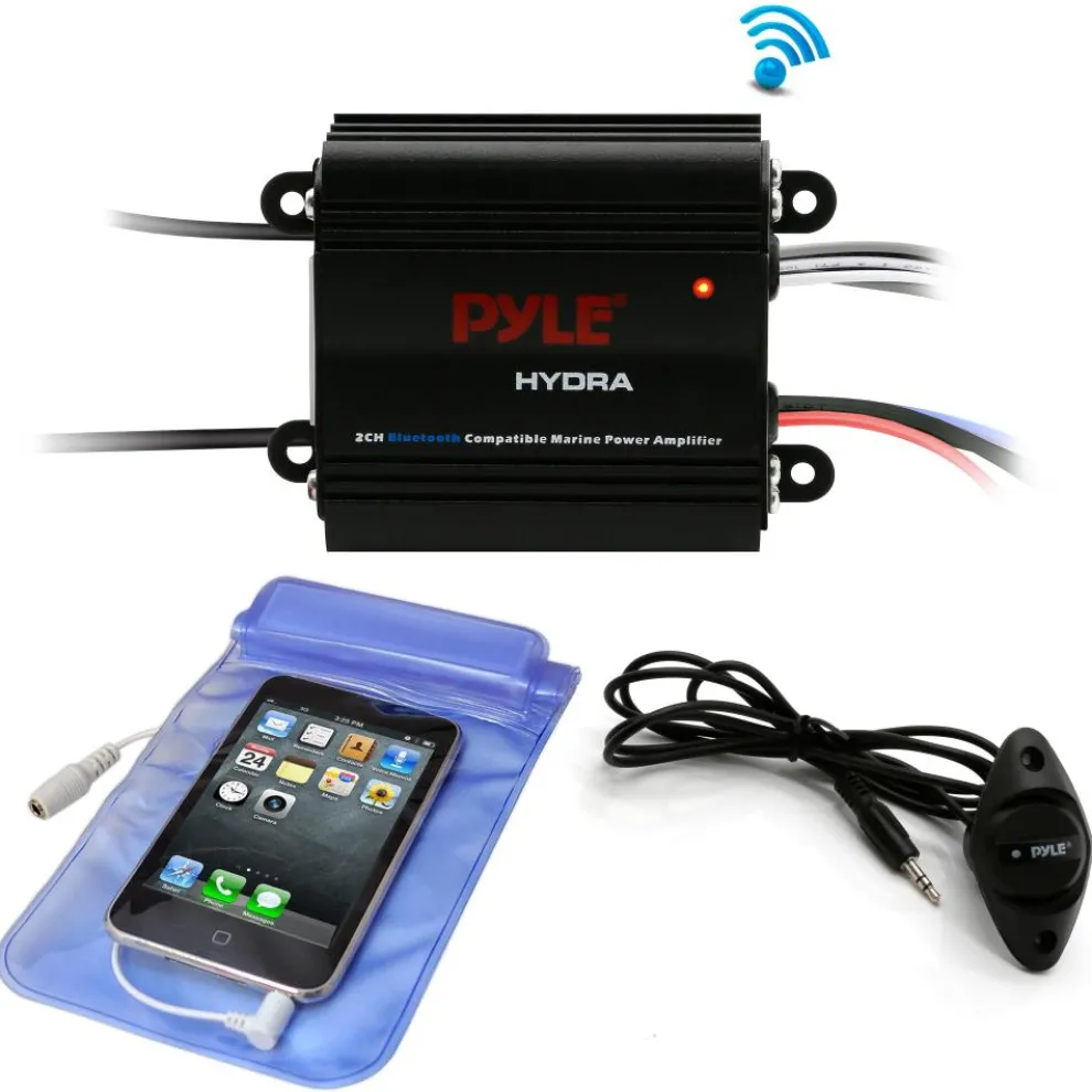 Marine Amplifier 200W Bluetooth Waterproof Compact Design