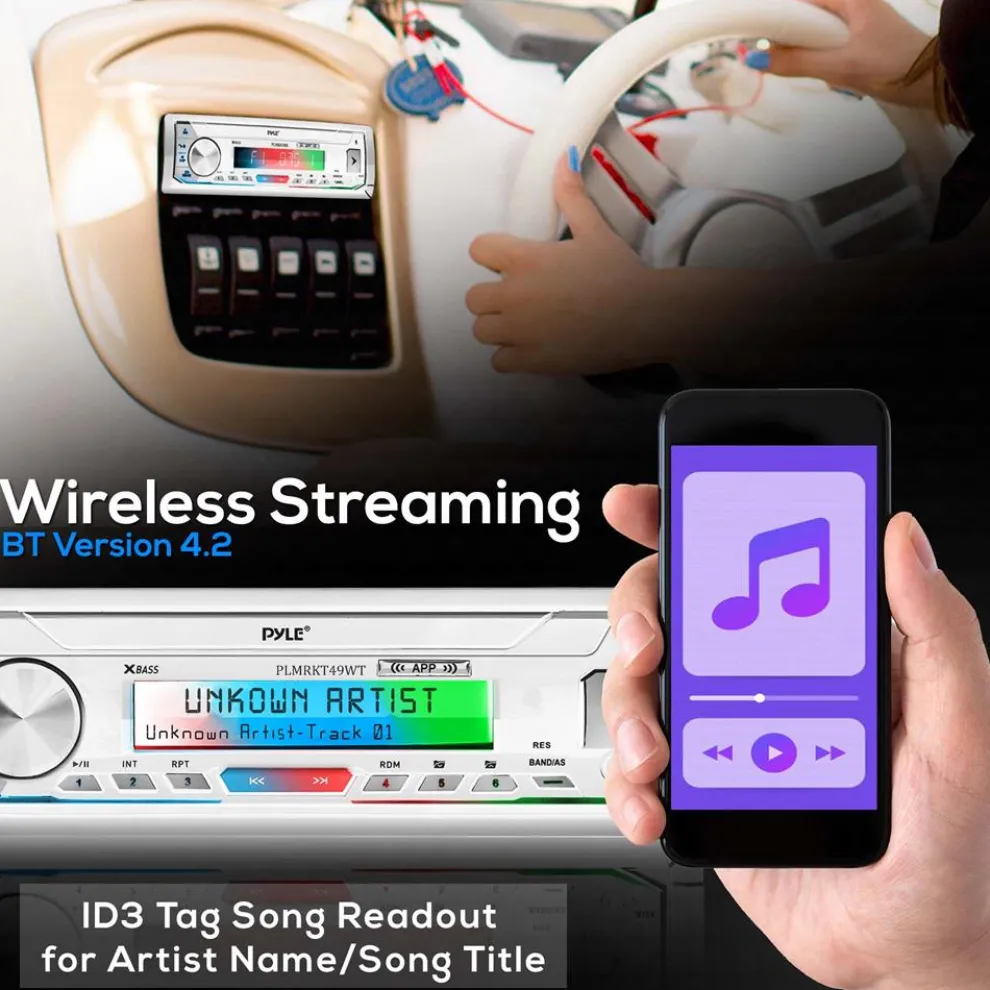 Marine Bluetooth Cd/Mp3 Radio Receiver &