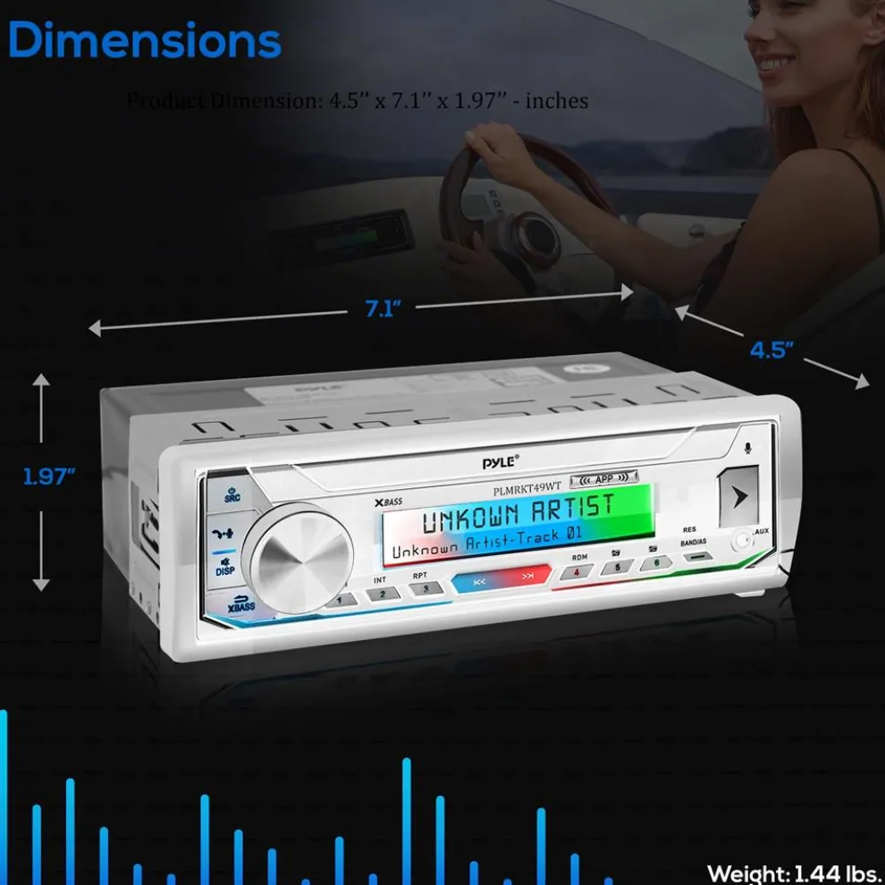 Marine Bluetooth Cd/Mp3 Radio Receiver &