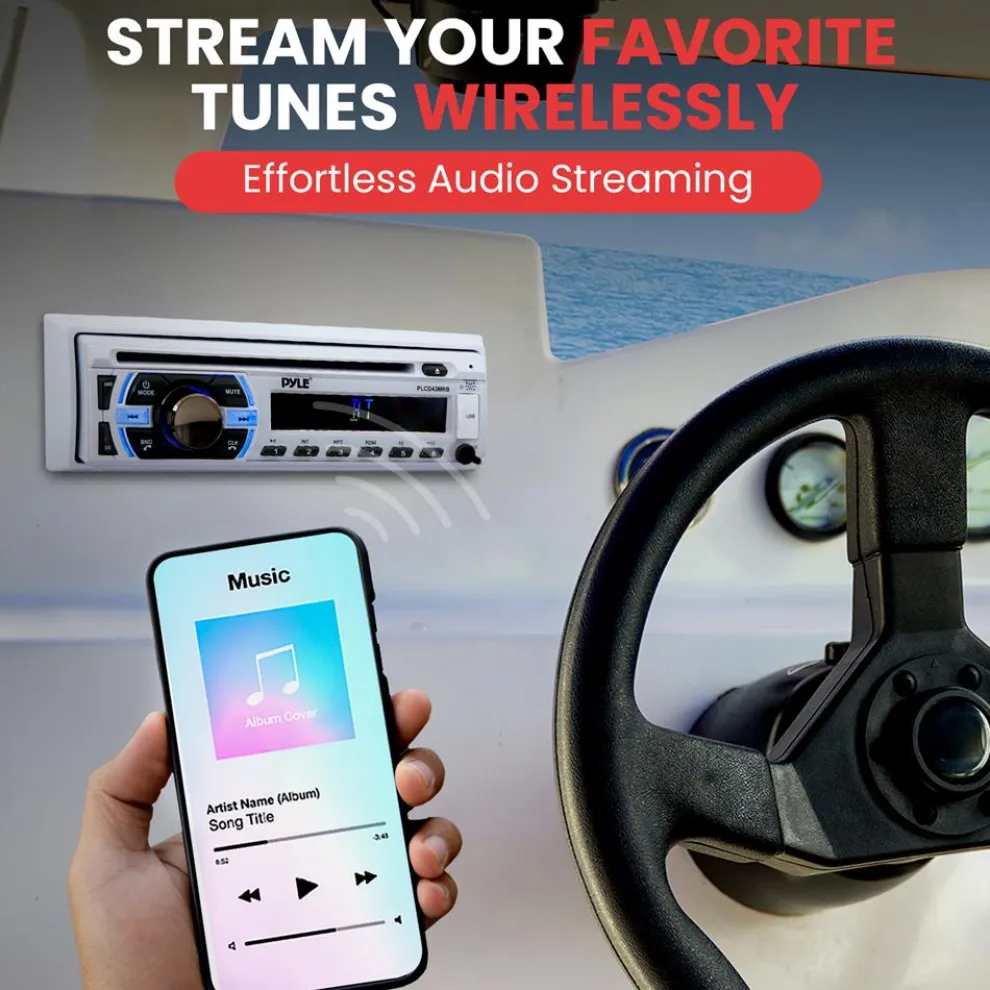 Marine Bluetooth Cd/Mp3 Radio Receiver