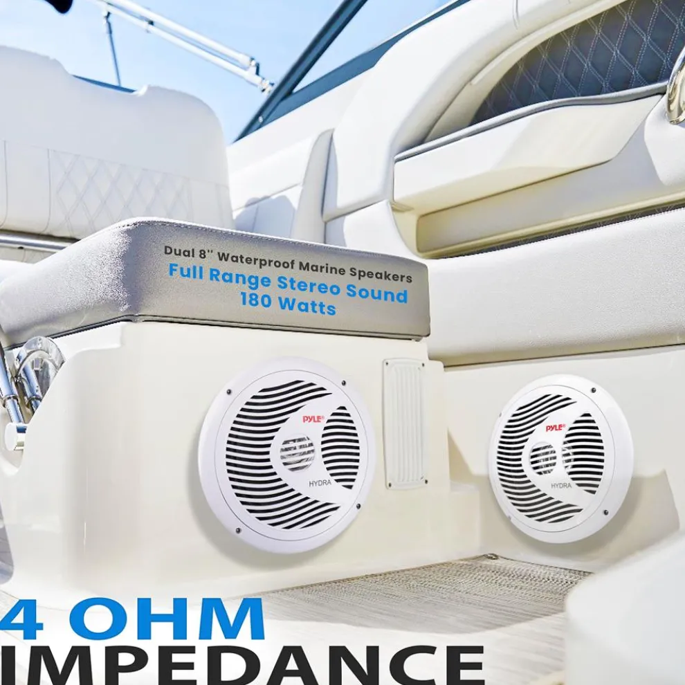 Marine Speakers 180W Waterproof 8
