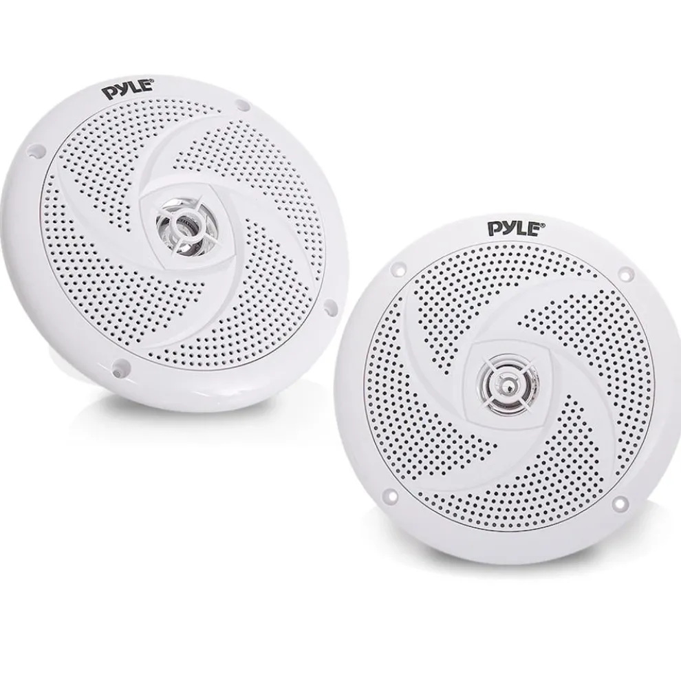 Marine Speakers 240W Waterproof 6.5" Low-Profile Slim White