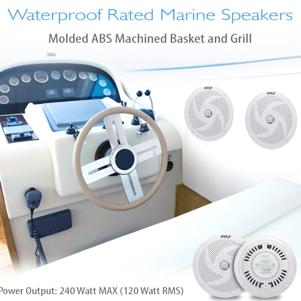 Marine Speakers 240W Waterproof 6.5