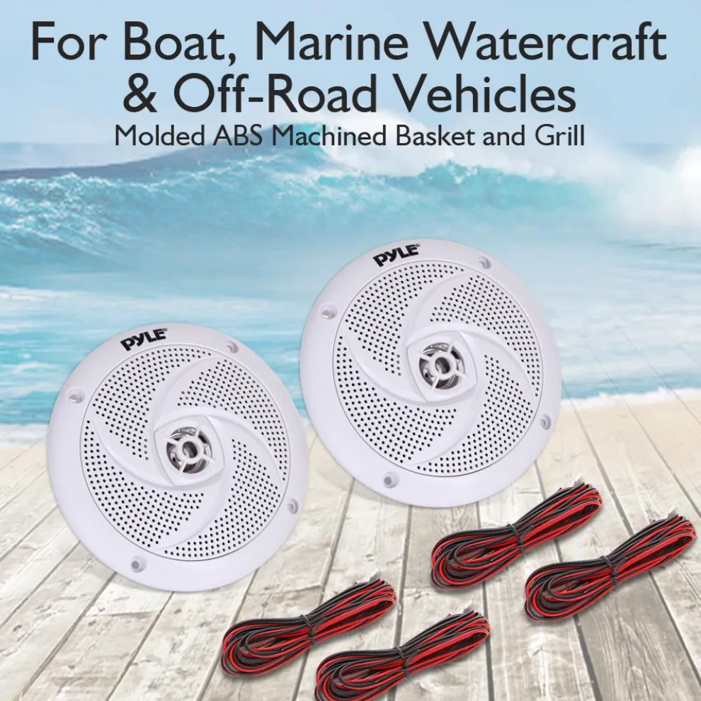 Marine Speakers 100W Waterproof Slim Design 4