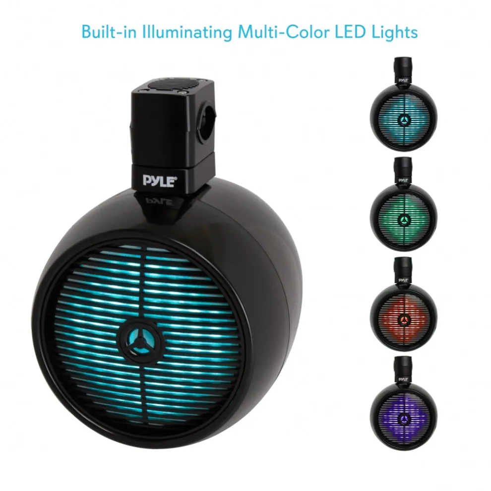 Marine Speakers Waterproof 480W LED Lights 8