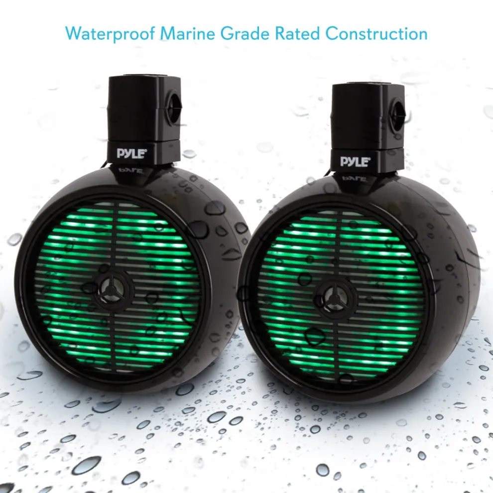 Marine Speakers Waterproof 480W LED Lights 8