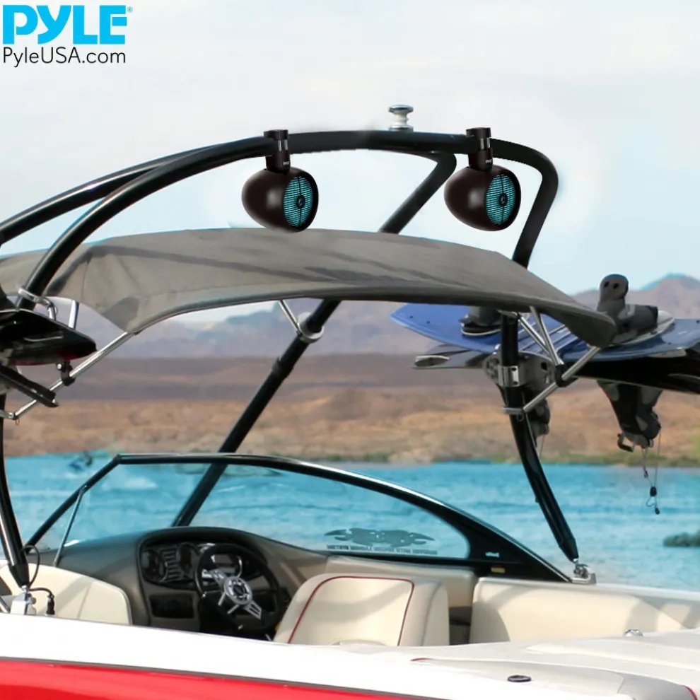 Marine Speakers Waterproof 480W LED Lights 8