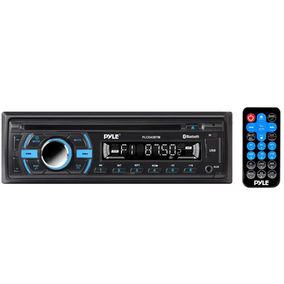 Marine Stereo Receiver Bluetooth Hands-Free CD Player Single DIN