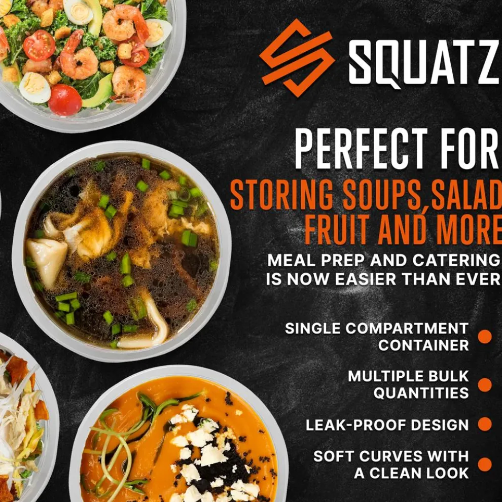 Microwavable Food Container 32oz Leakproof BPA-Free Polypropylene