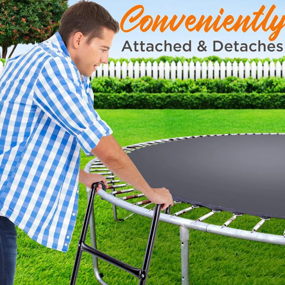 Outdoor Trampoline Ladder Safe Access Galvanized Steel 264 lbs Capacity