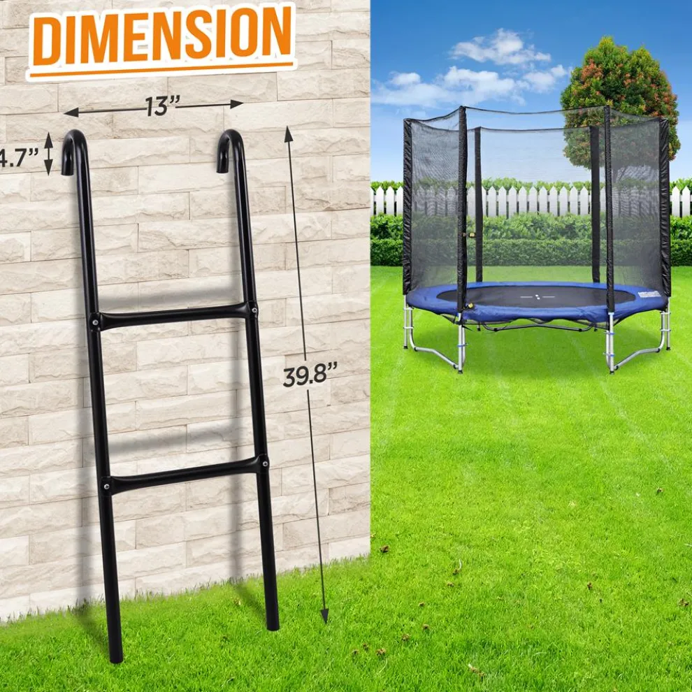 Outdoor Trampoline Ladder Safe Access Galvanized Steel 264 lbs Capacity
