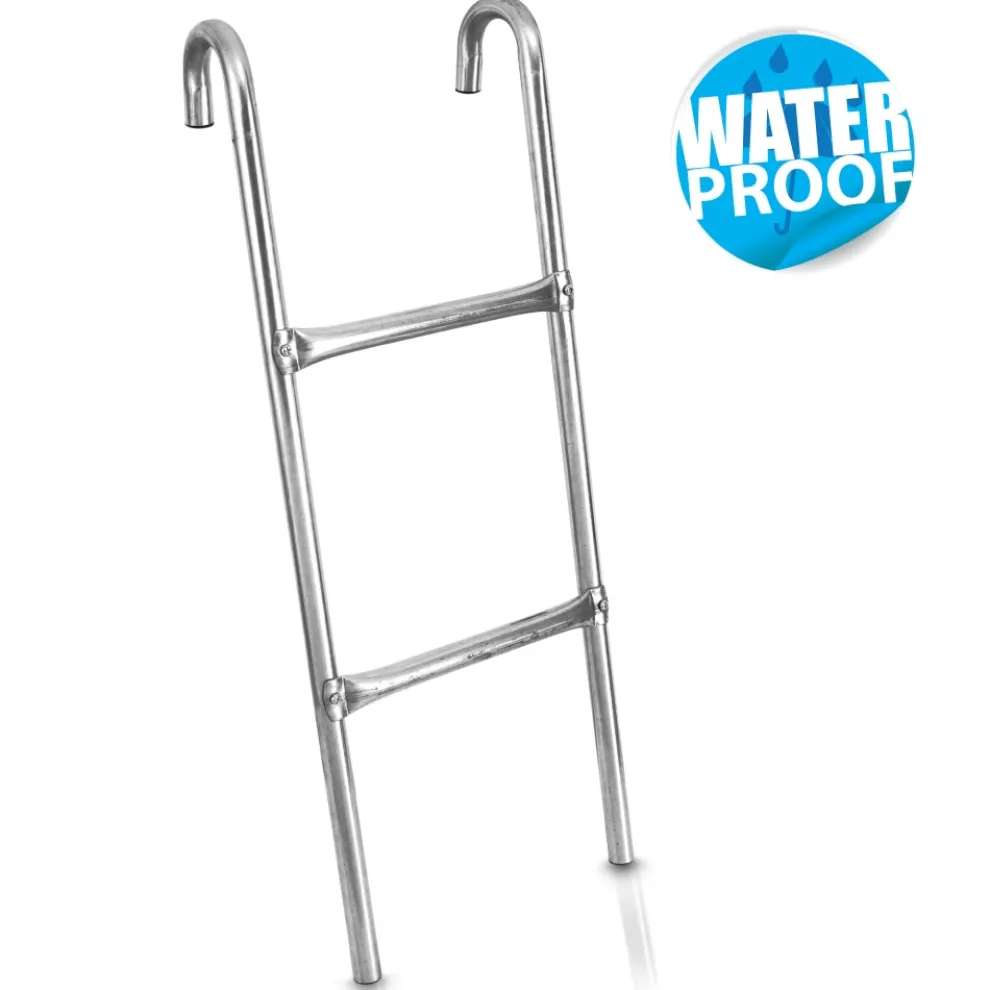 Outdoor Trampoline Safety Ladder, Weather Resistant Steel, 2-Step