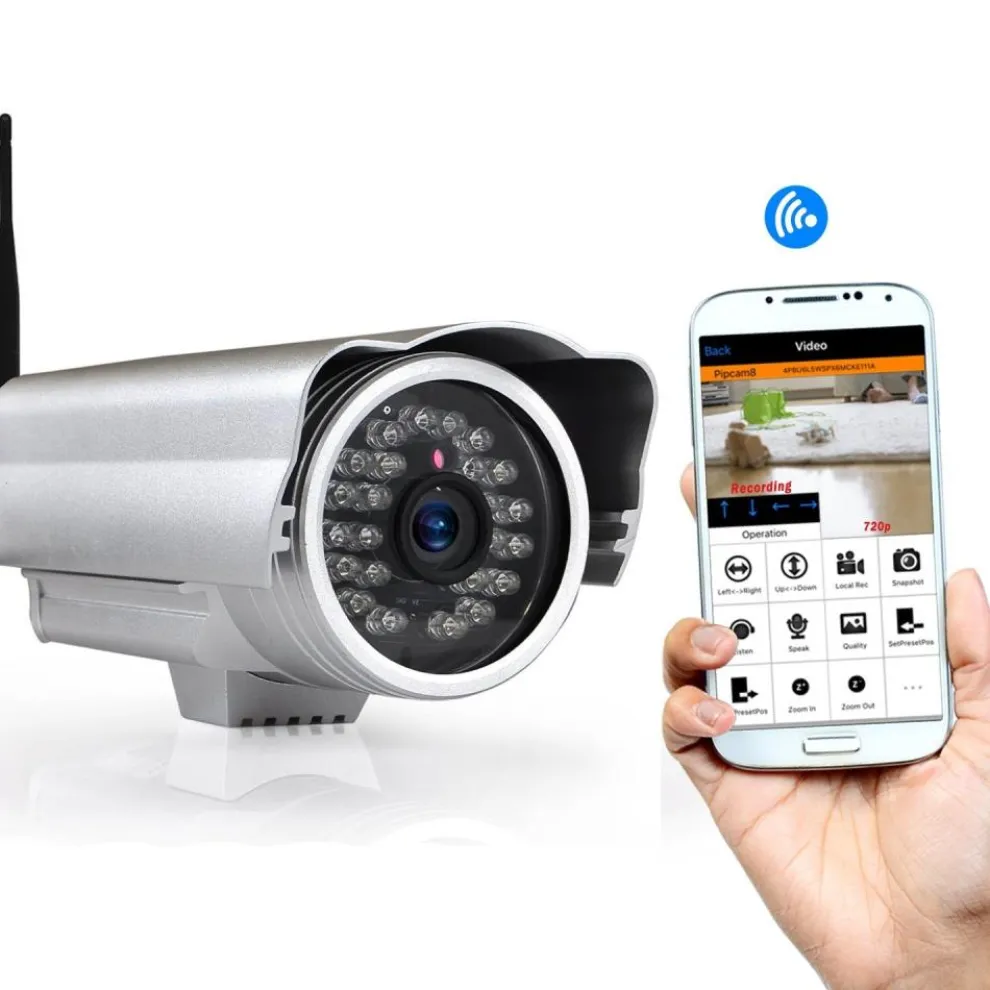 Outdoor Wireless Security Camera, Remote Access, Weatherproof Aluminum