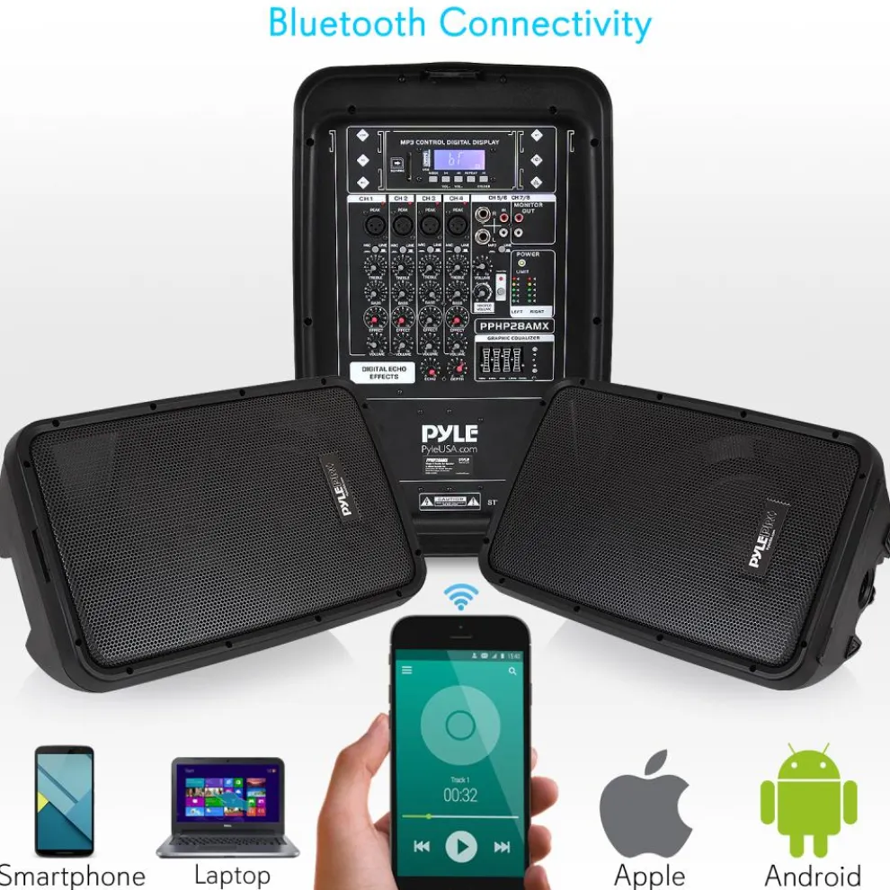 Pa Speaker & Amplifier Mixer Dj Kit