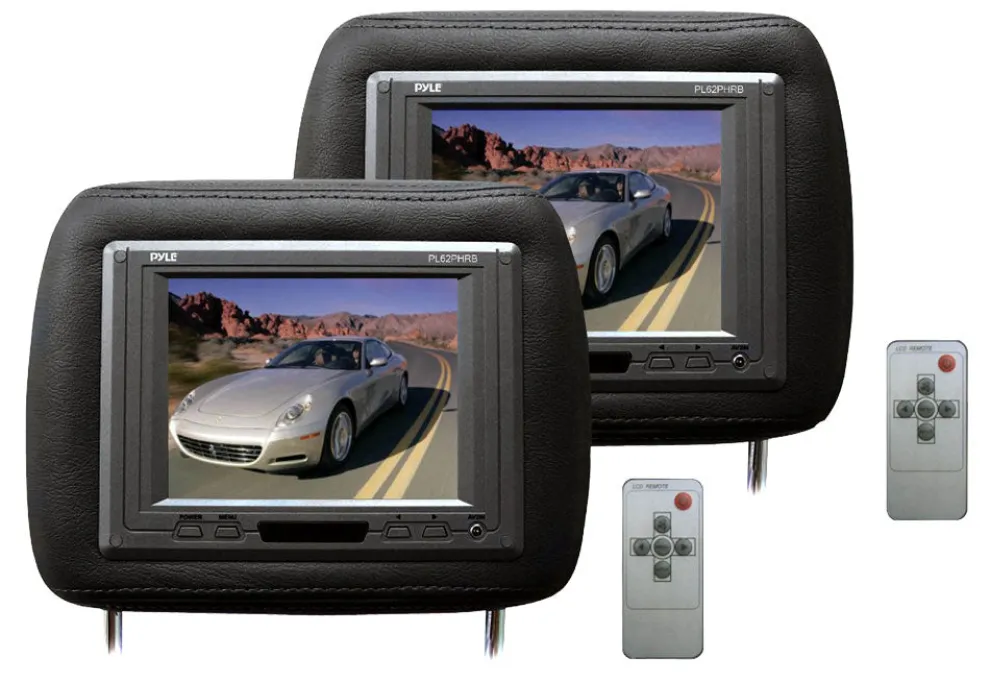 Pair Of Black Headrest W/ Built-In 6.2''