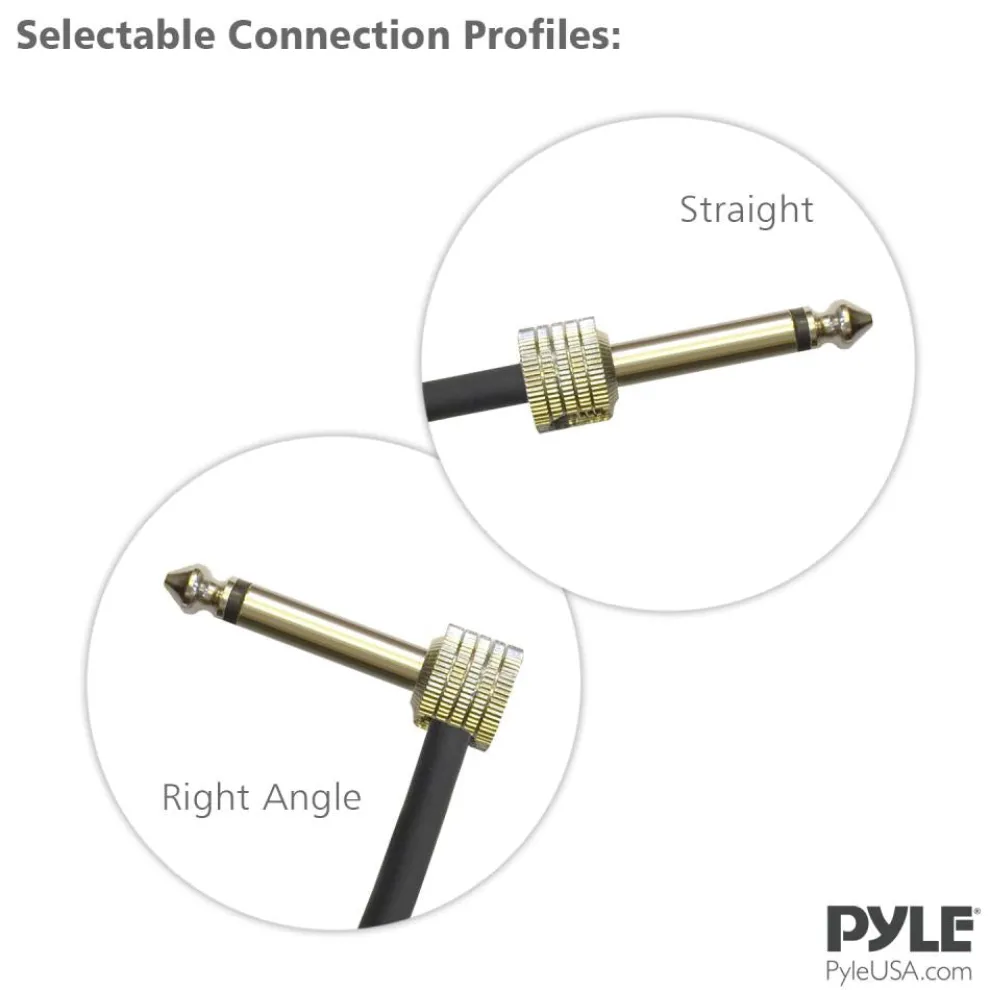 Pedal Board Patch Cables Kit, Noise-Free, 10 Right-Angle Connectors