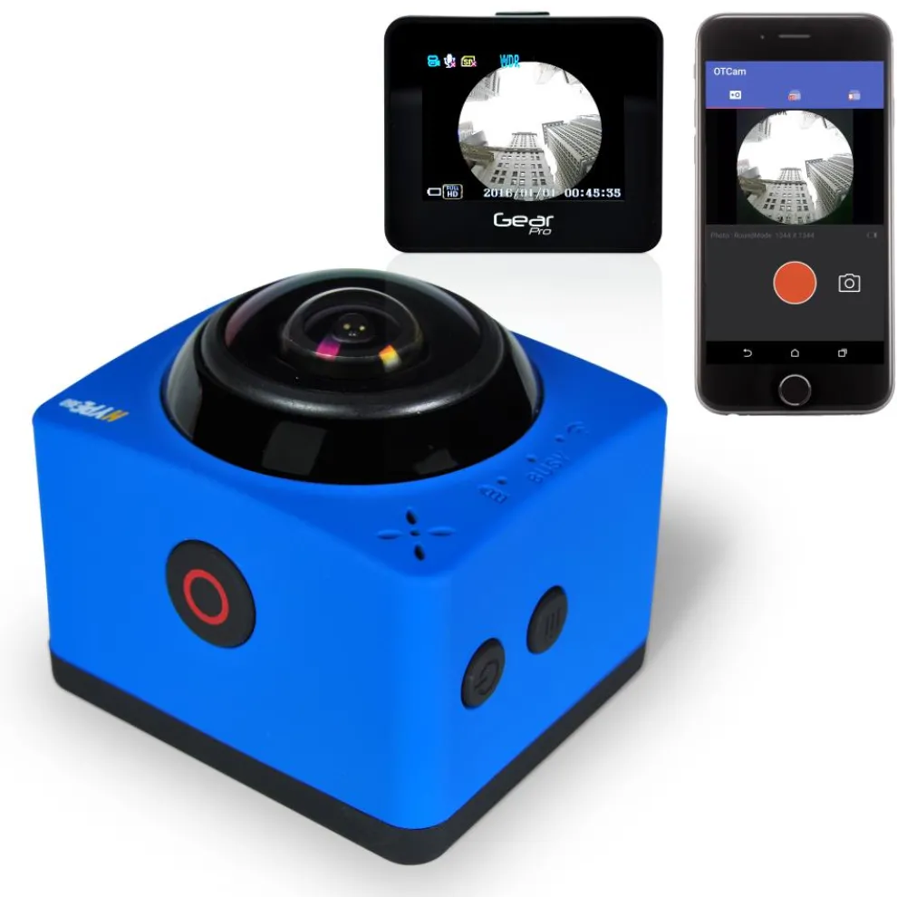 Personal Camera 1080p HD Video Wi-Fi Waterproof Case Blue