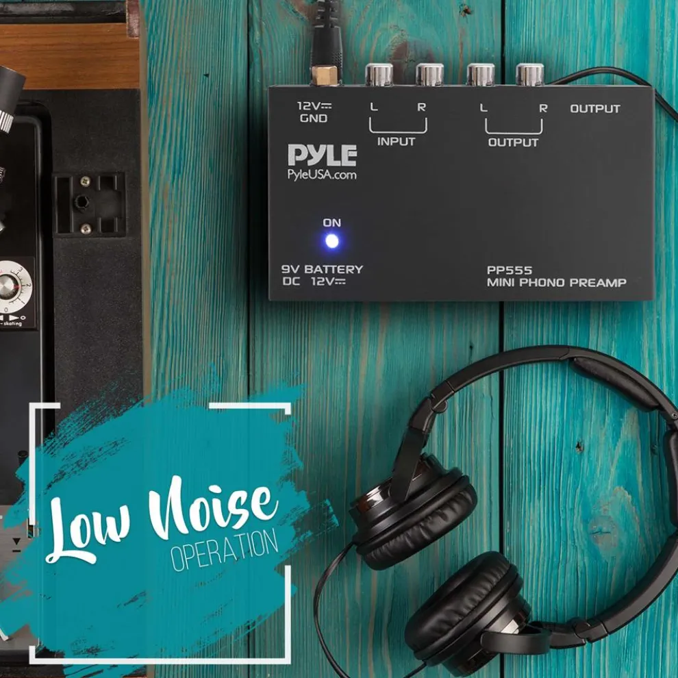 Phono Turntable Preamp - Low Noise, RCA Input/Output, Battery Option