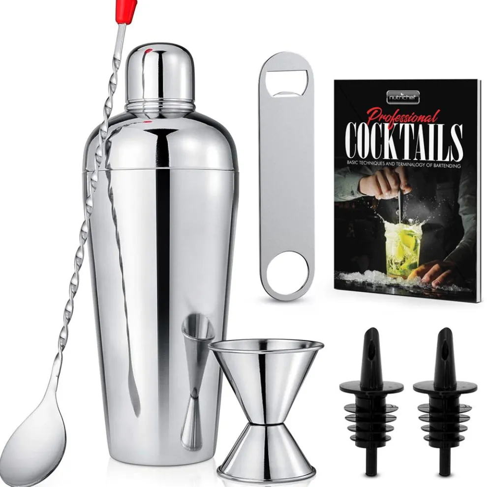 7-Piece Bartender Set - Create Cocktails - Stainless Steel, Dishwasher Safe
