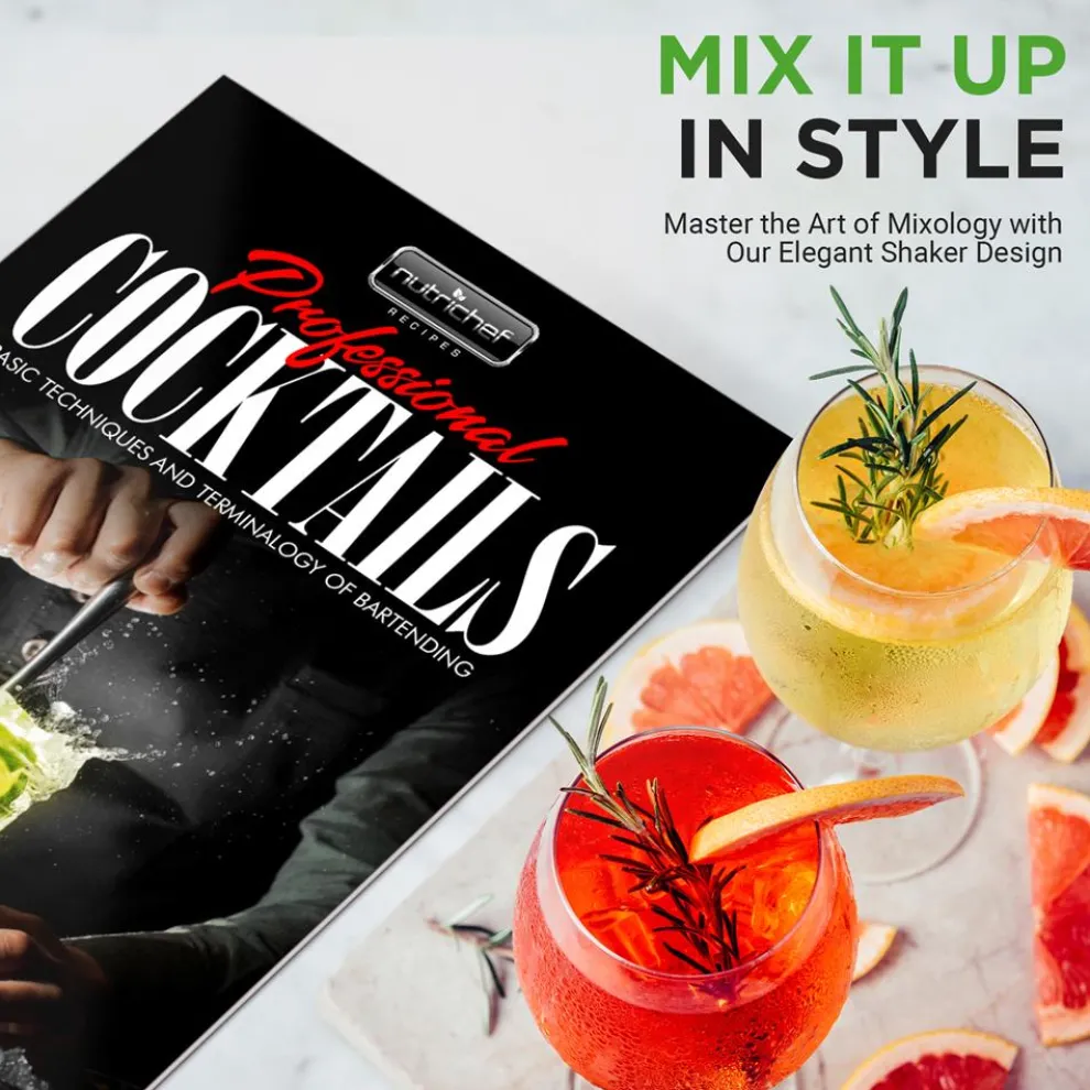 7-Piece Bartender Set - Create Cocktails - Stainless Steel, Dishwasher Safe