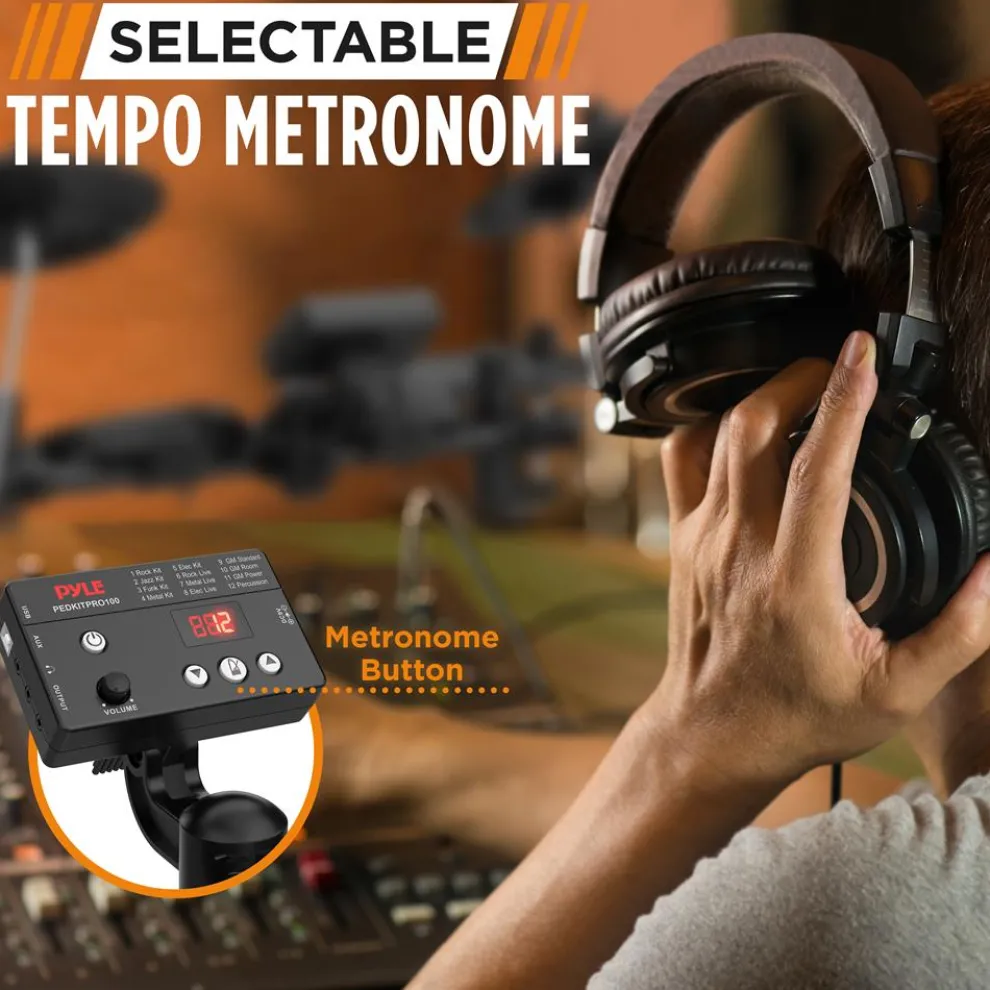 7-Piece Electric Drum Set, MIDI Support, Roll-Up Design, Portable