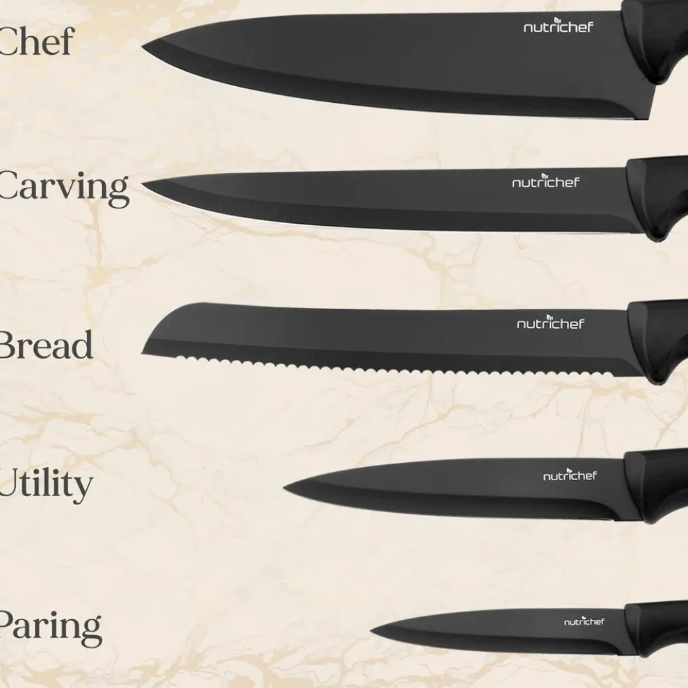 7-Piece Knife Set for Precision Cutting, Stainless Steel, Acrylic Stand