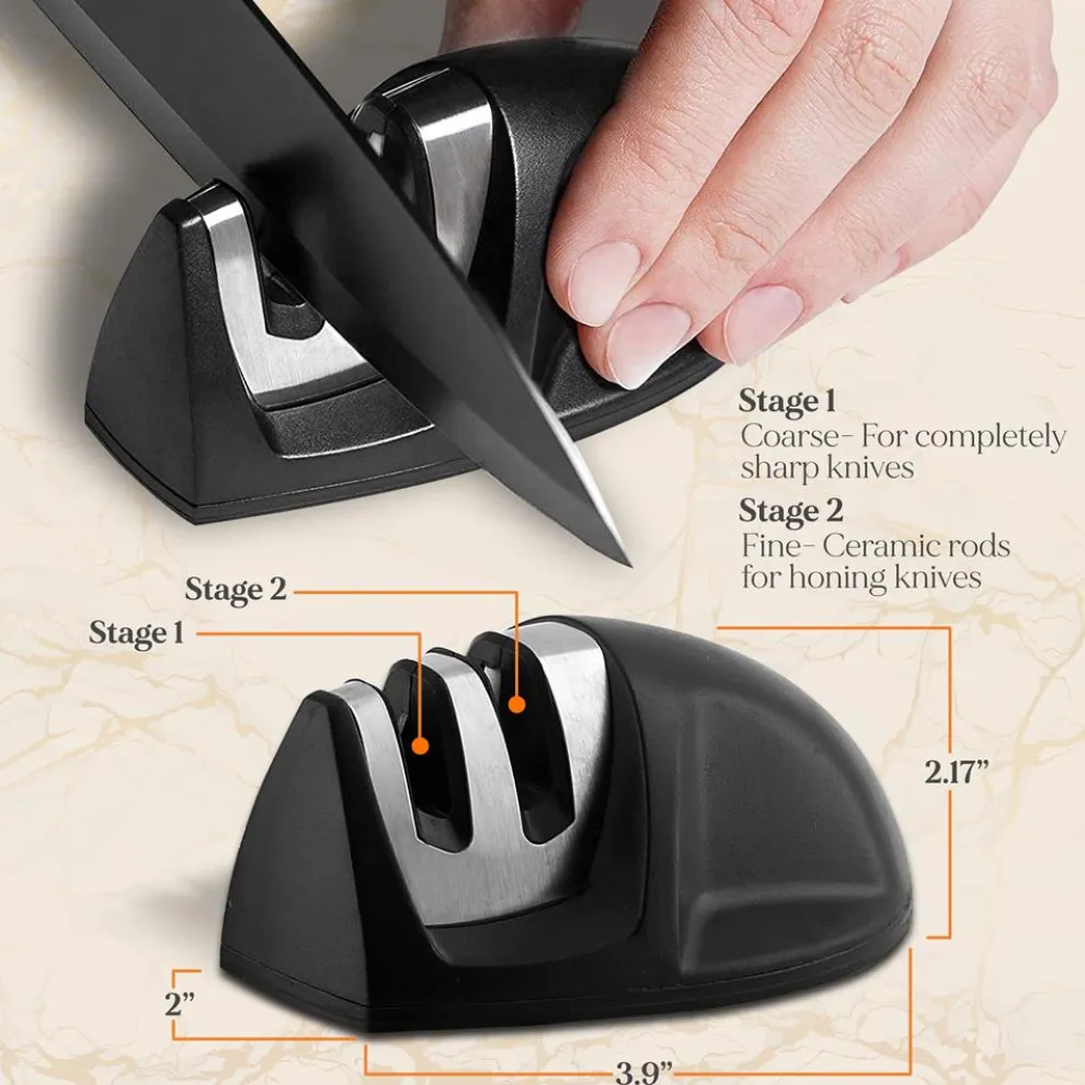 7-Piece Knife Set for Precision Cutting, Stainless Steel, Acrylic Stand