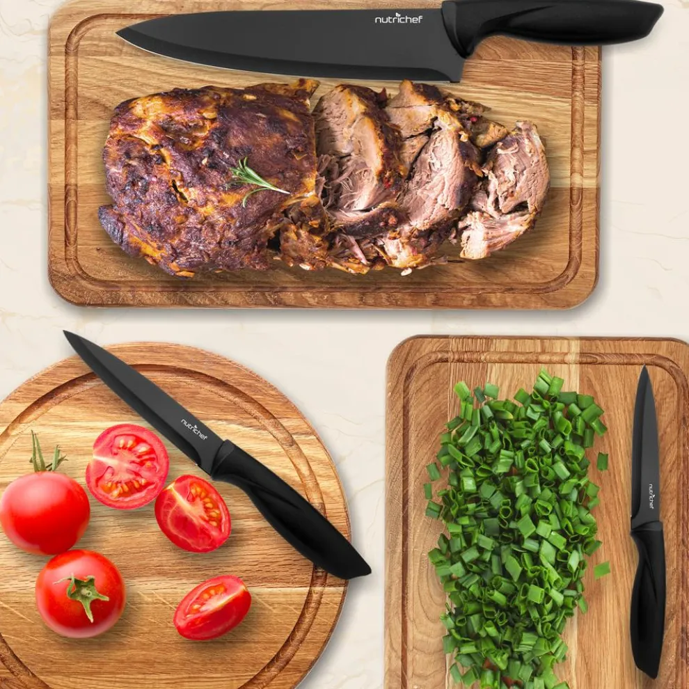 7-Piece Knife Set for Precision Cutting, Stainless Steel, Acrylic Stand