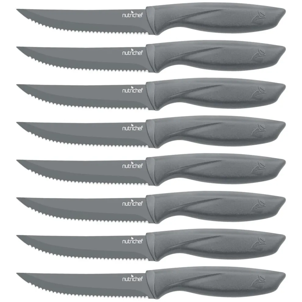 8-Piece Steak Knife Set - Long-Lasting Sharpness, Non-stick Stainless Steel