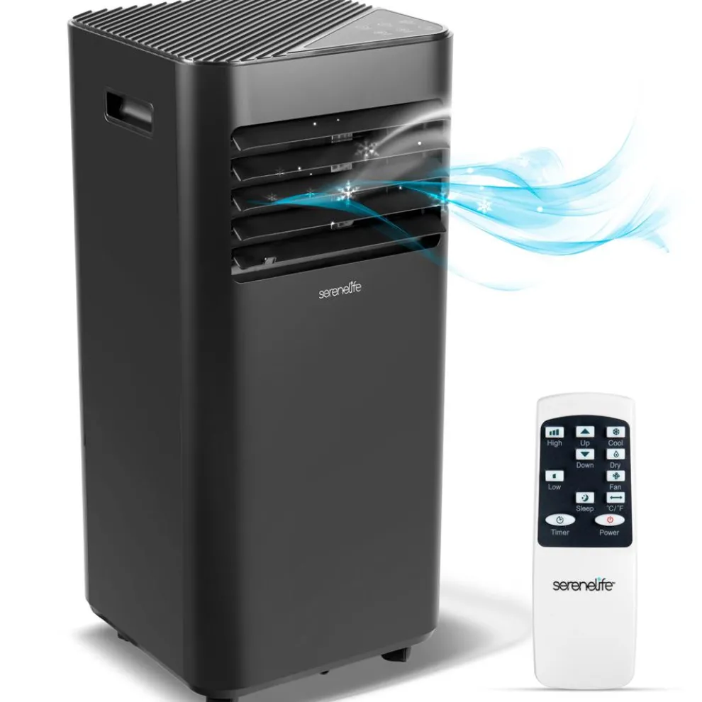 Portable Air Conditioner 8000 BTU Efficient Cooling Dehumidifier White