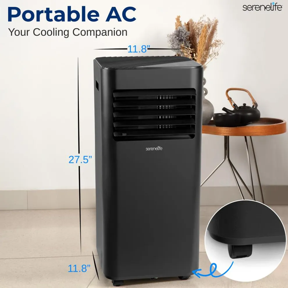 Portable Air Conditioner 8000 BTU Efficient Cooling Dehumidifier White