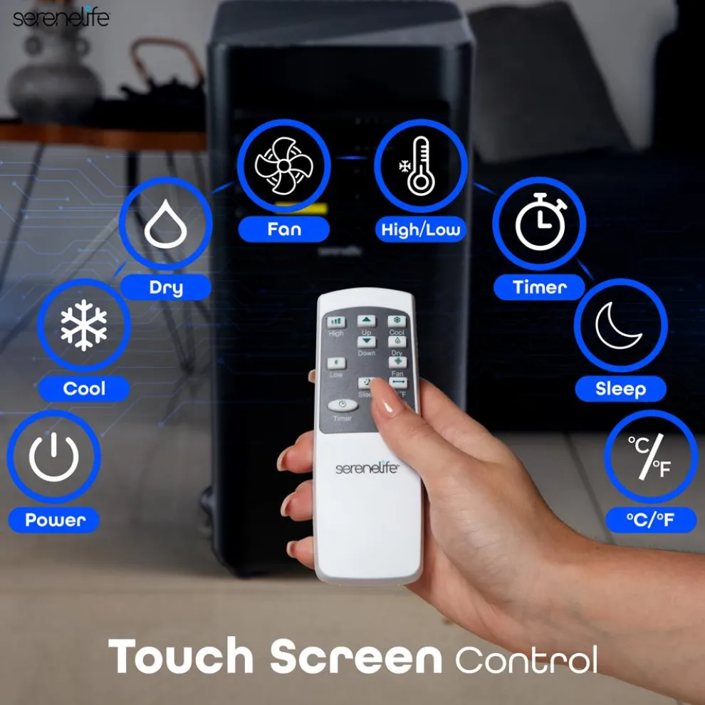 Portable Air Conditioner 8000 BTU Efficient Cooling Dehumidifier White