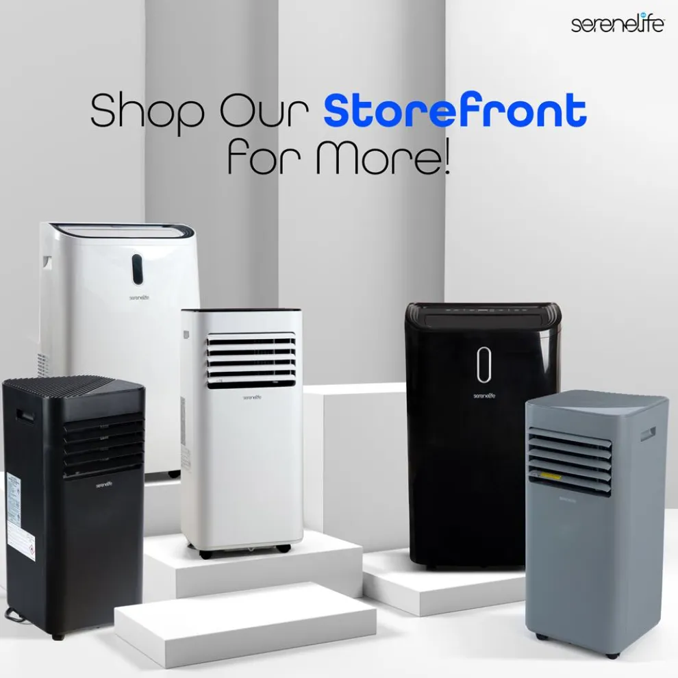 Portable Air Conditioner 8000 BTU Efficient Cooling Dehumidifier White