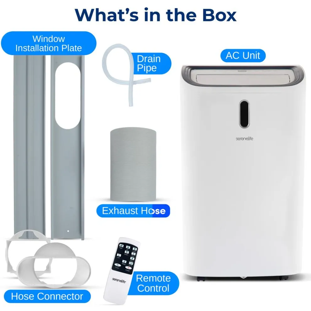 Portable Air Conditioner 12000 BTU Efficient Cooling White