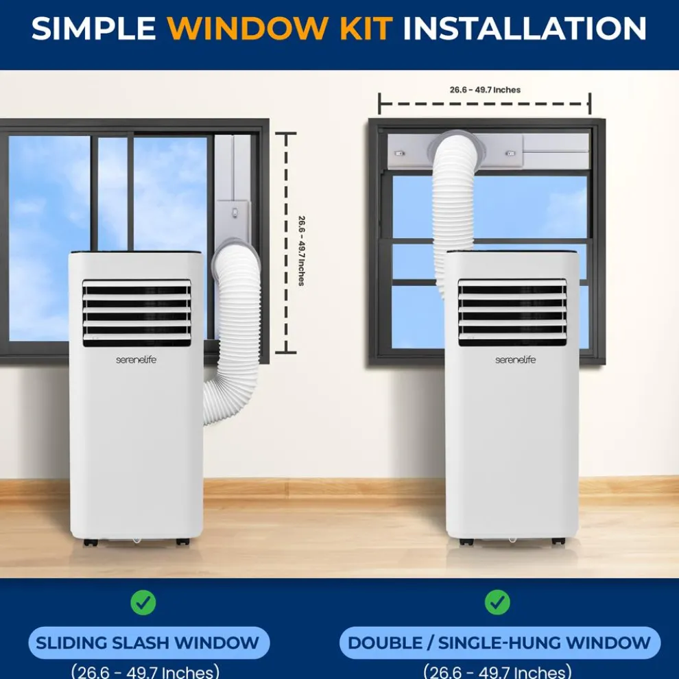 Portable Air Conditioner 10000 BTU Efficient Cooling Dehumidifier White