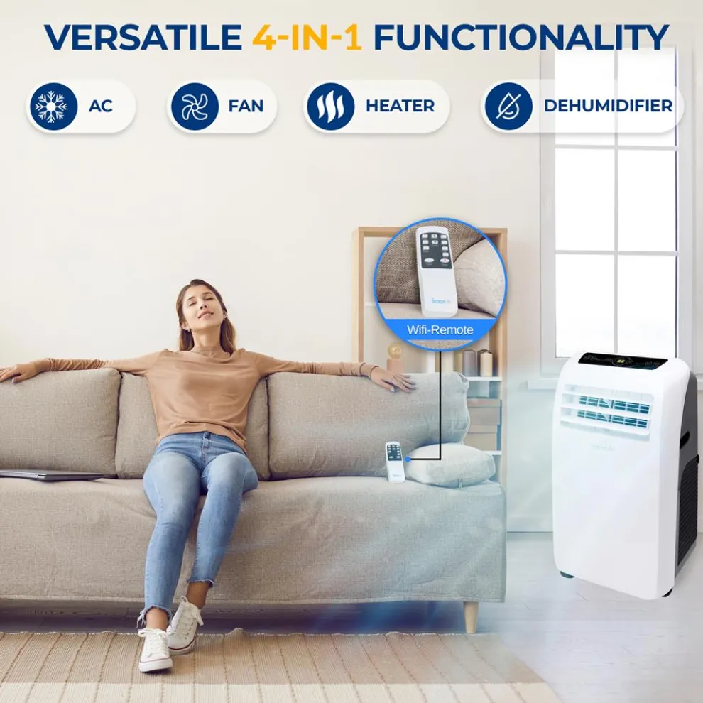 Portable Air Conditioner 10,000 BTU Efficient Cooling Dehumidifier