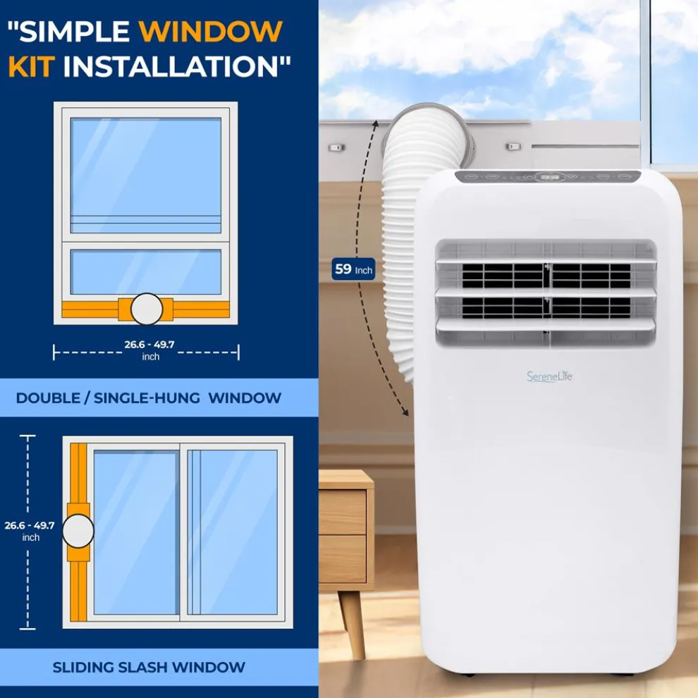 Portable Air Conditioner 10,000 BTU Efficient Cooling Dehumidifier