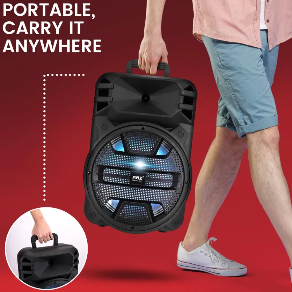 Portable Bluetooth PA Speaker 800W Rechargeable LED Lights
