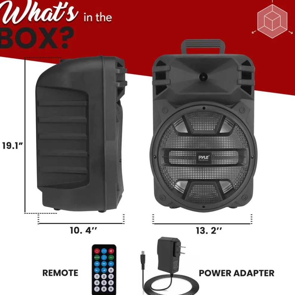 Portable Bluetooth PA Speaker 800W Rechargeable LED Lights