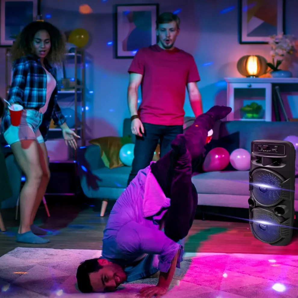 Portable Bluetooth PA Speaker 600W Rechargeable Dual 8