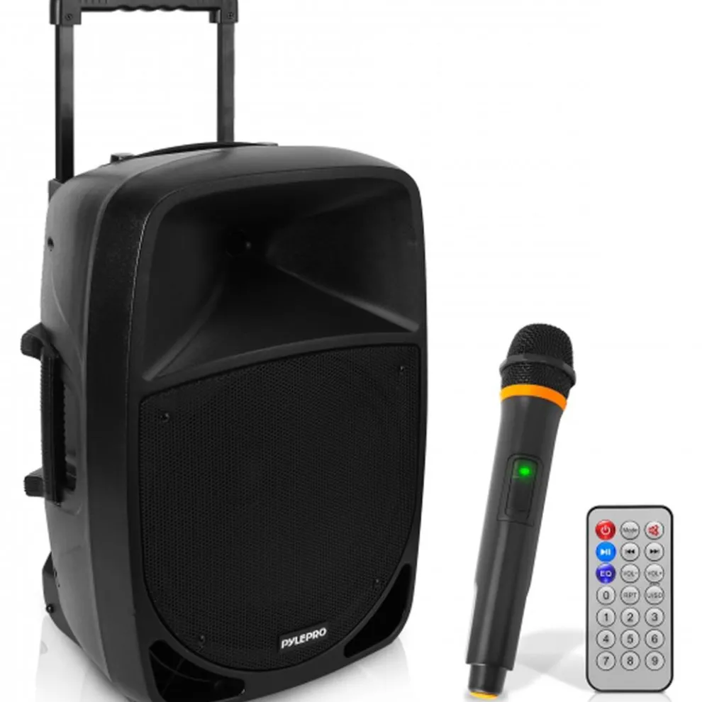 Portable Bluetooth PA Speaker 1200W Rechargeable Battery 12" Subwoofer