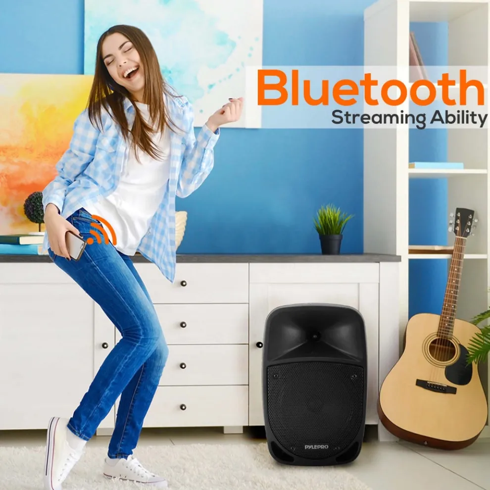 Portable Bluetooth PA Speaker 1200W Rechargeable Battery 12