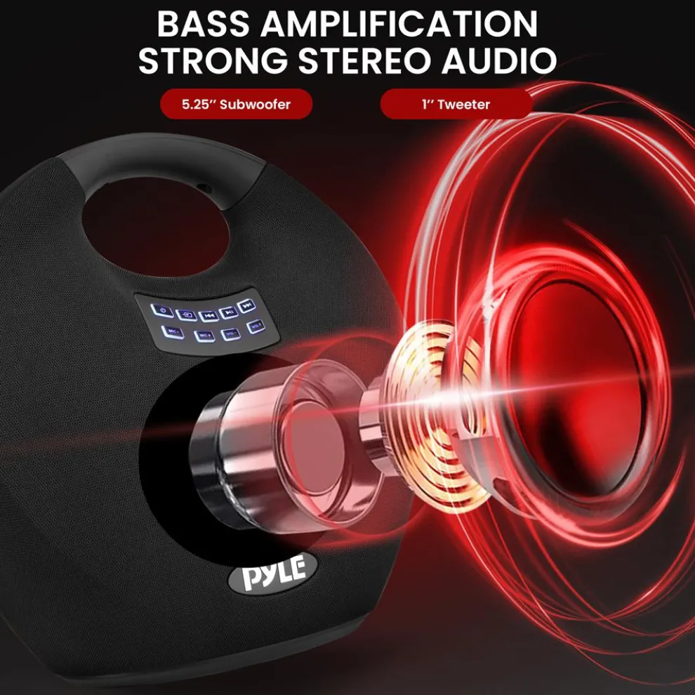 Portable Bluetooth Speaker, Clear Sound, Waterproof, Rechargeable Battery