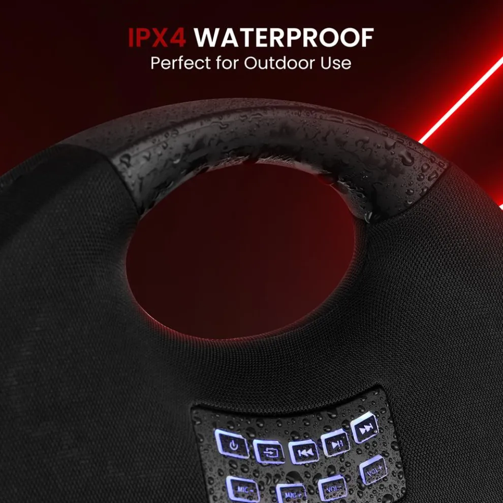 Portable Bluetooth Speaker, Clear Sound, Waterproof, Rechargeable Battery