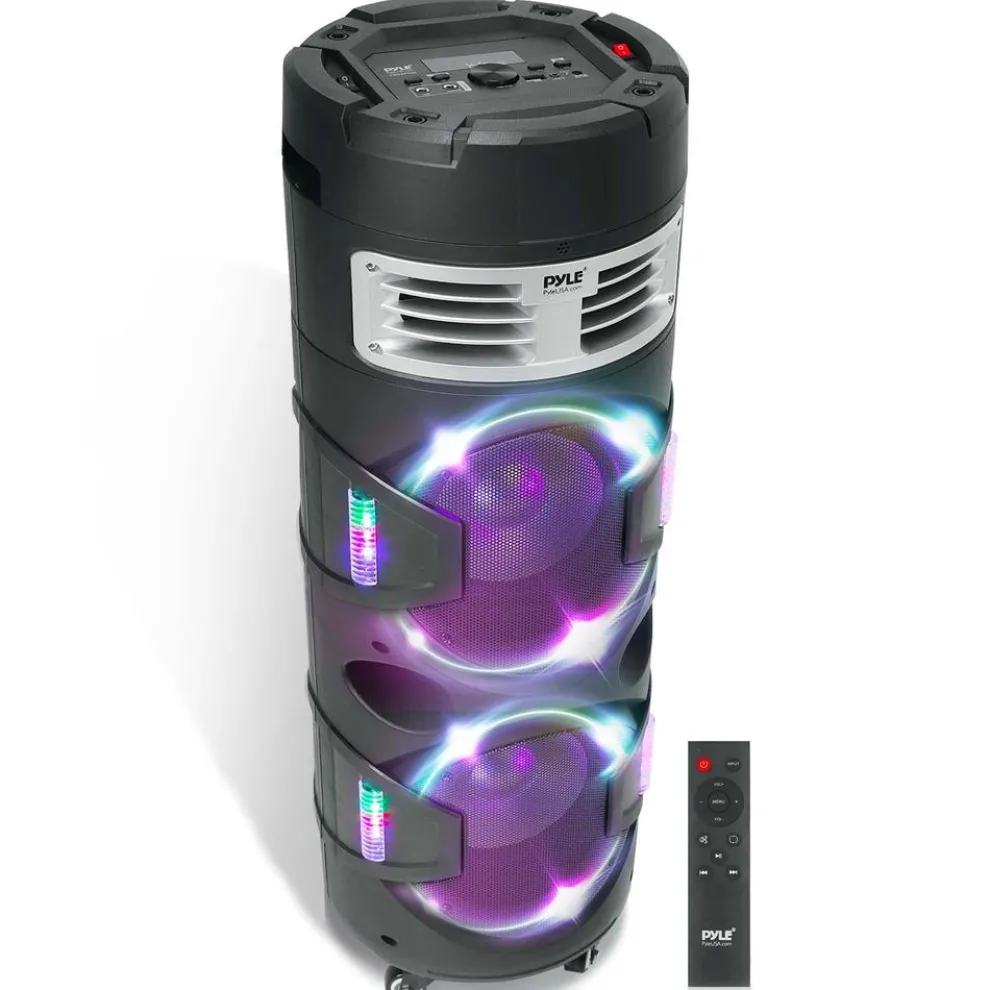 Portable Bluetooth PA Speaker 1200W Rechargeable LED Party Lights